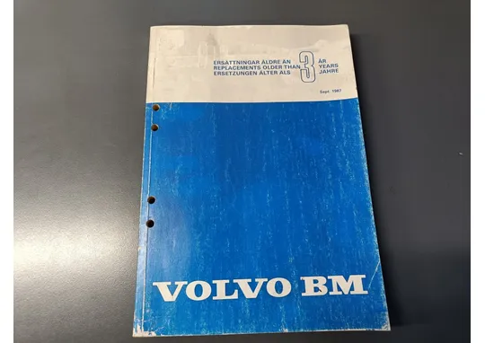 Volvo BM varaosanumeroiden kääntötaulukko / 1987 painos