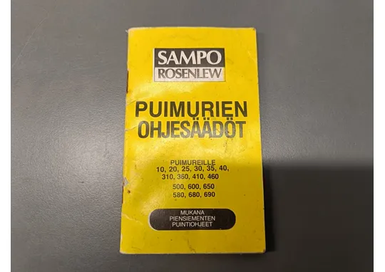 Sampo Rosenlew puimurien ohjesäädöt /