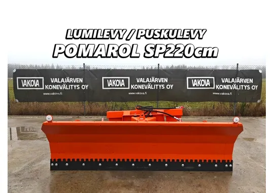 Pomarol SP220 lumilevy / puskulevy / Hydraulinen - Hardox terä - EURO