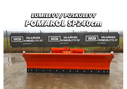Pomarol SP240 lumilevy / puskulevy / Hydraulinen - Hardox terä - EURO