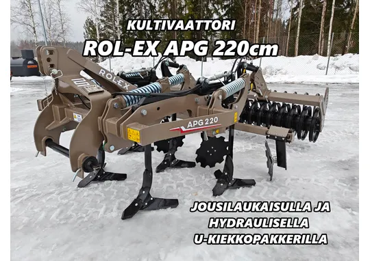 Rol-Ex APG 220 kultivaattori / Jousilaukaisu - U-kiekkopakkeri (hydr.)