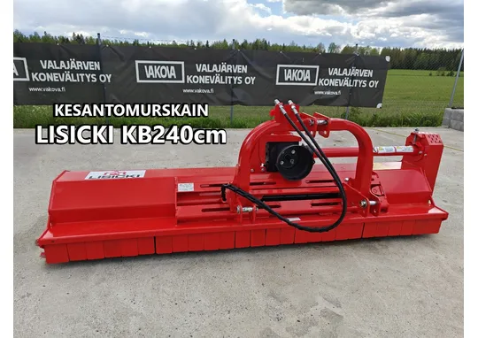 Lisicki KB-240cm niittomurskain / Hydraulinen sivuttaissiirto - VIDEO