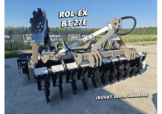 Rol-Ex BT2.7E lautasmuokkain / 270cm - Hydraulinen pakkerinsäätö
