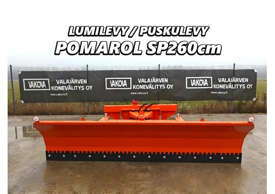 Pomarol SP260 lumilevy hydraulinen / Hydraulinen - Hardox terä - EURO