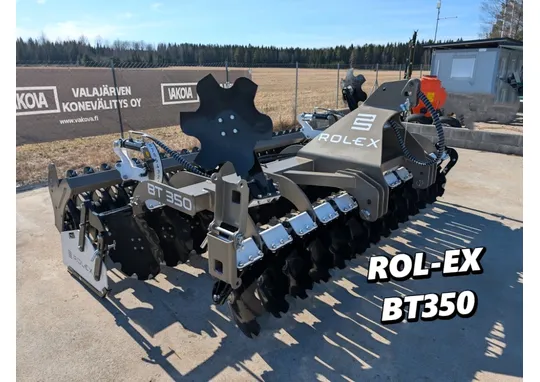 Rol-Ex BT350 lautasmuokkain / Hydraulisella U-kiekkopakkerilla