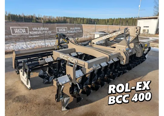 Rol-Ex BCC 400cm - matalamuokkaukseen / Lautasmuokkain putkipakkerilla  Katso video!