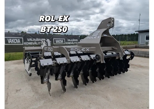 Rol-Ex BT 250 - 250cm lautasmuokkain / Mekaaninen putkipakkeri - Vakiovarusteilla!