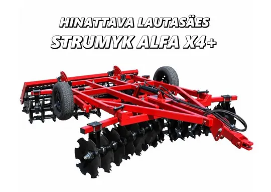 Strumyk Alfa X4+ 270 cm lautasäes / Hinausvarustuksella - 51cm kiekot