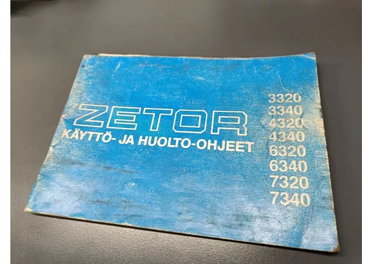 Zetor 3320, 3340, 4320, 6320, 6340, / 7320, 7340 - Käyttö- ja huoltokirja