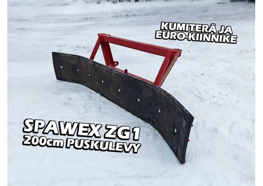 Spawex ZG1 puskulevy 200cm kumiterällä / Esim. betonille/asfaltille - EURO