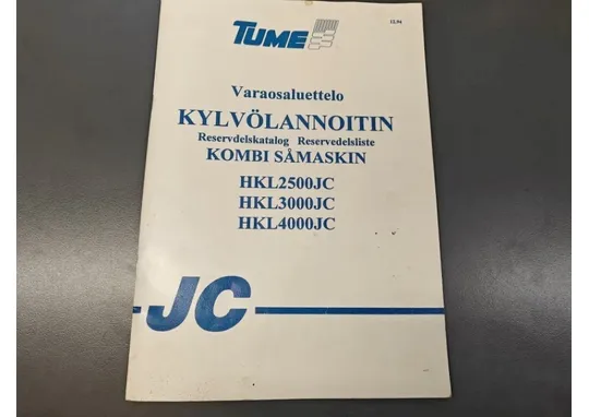 Tume kylvölannoitin varaosaluettelo / HKL2500JC, HKL3000JC, HKL4000JC