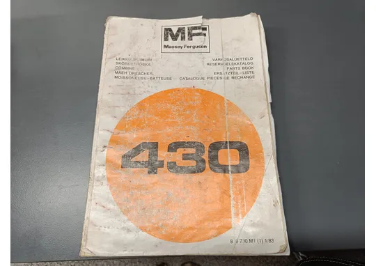 Massey Ferguson 430 / Varaosaluettelo leikkuupuimuriin
