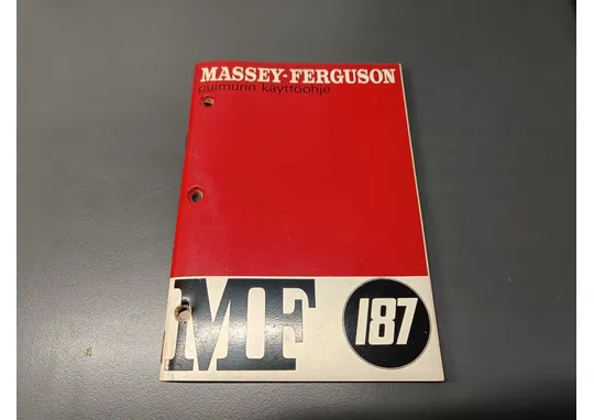 Massey Ferguson 187 / Leikkuupuimurin käyttöohjekirja
