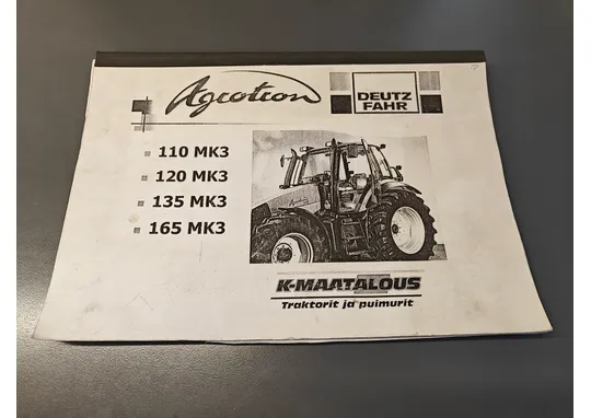 Deutz Fahr Agrotron myyntiesite / 110MK3, 120MK3, 135MK3. 165MK3