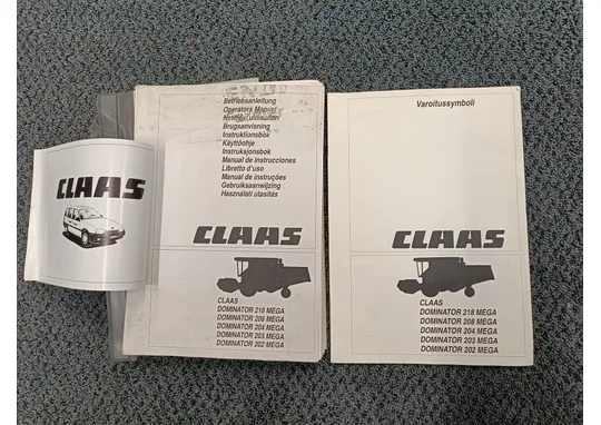 Claas Dominator 218, 208, 204, 203 ja 202 / MEGA, Ohjekirja