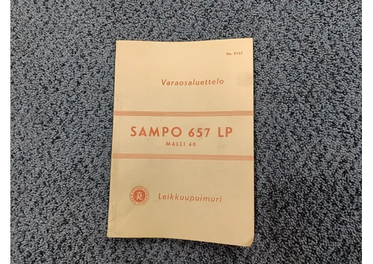 Sampo 657 LP malli 60 / Varaosaluettelo leikkuupuimuriin
