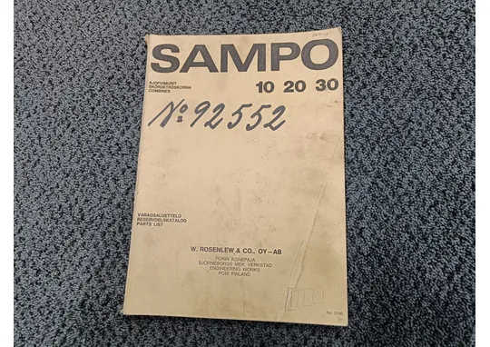 Sampo 10, 20 ja 30 / Puimurin varaosaluettelo