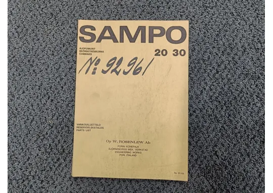 Sampo 20 ja 30 / Puimurin varaosaluettelo