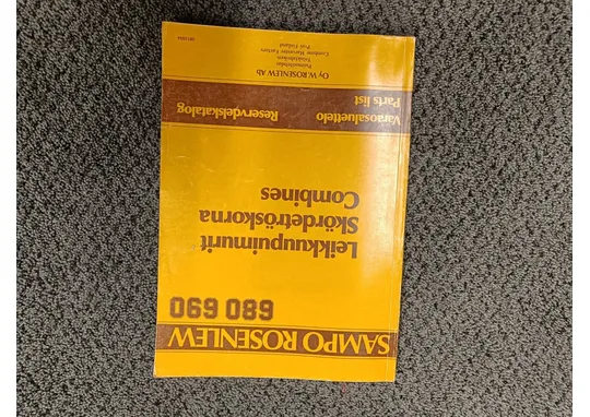 Sampo Rosenlew 680 ja 690 / Varaosaluettelo leikkuupuimuriin