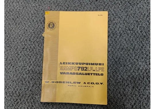 Sampo Rosenlew 792LP ja LPS / Varaosaluettelo leikkuupuimuriin