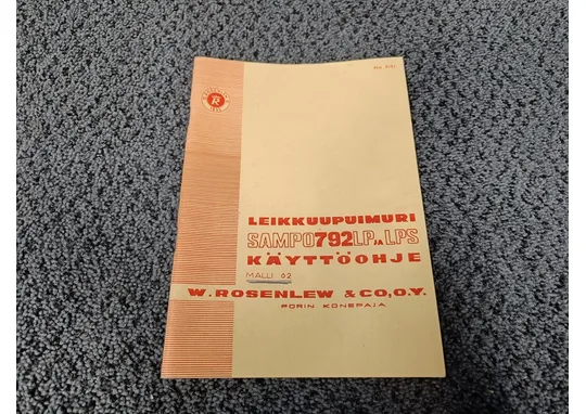 Sampo 792LP ja LPS malli 62 / Leikkuupuimurin käyttöohjekirja