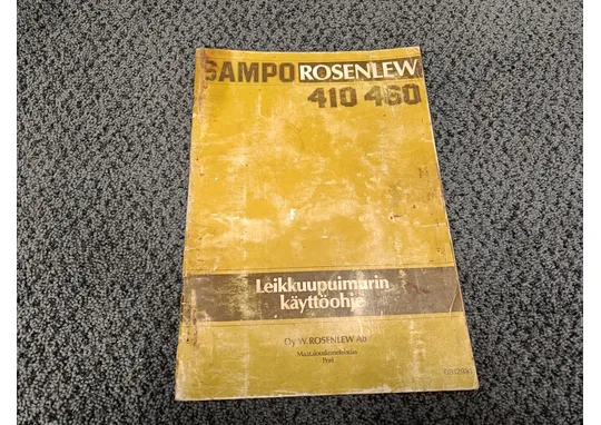 Sampo Rosenlew 410 ja 460 / Leikkuupuimurin käyttöohjekirja