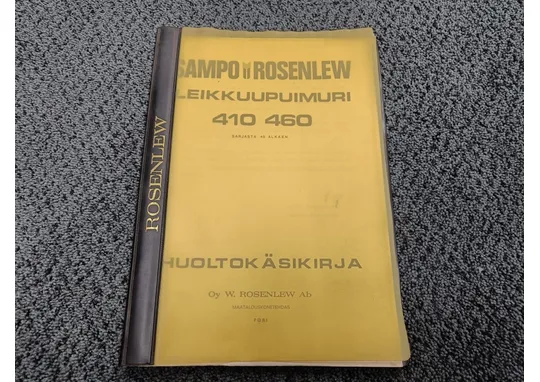 Sampo Rosenlew 410 ja 460 / Leikkuupuimurin huoltokäsikirja