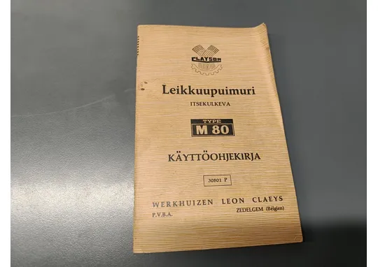 Clayson M80 / leikkuupuimurin käyttöohjekirja