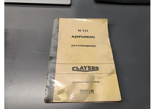Clayson M135 käyttöohjekirja / Leikkuupuimuriin