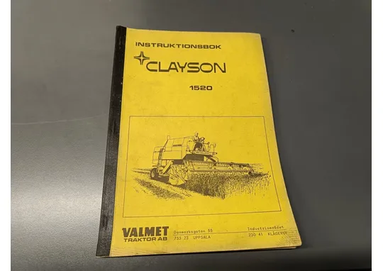 Clayson 1520 ohjekirja / Leikkuupuimuriin