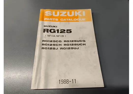 Suzuki RG125 (U)CG/CH/J / Moottoripyörän varaosaluettelo