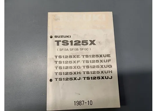 Suzuki TS125X (U)E/F/G/H/J  moottoripyörän varaosaluettelo /
