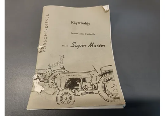 Porsche Diesel Super Master käyttöohjekirja /