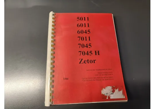 Zetor 5011, 6011, 6045, 7011, 7045 ja 7045H / Varaosakirja