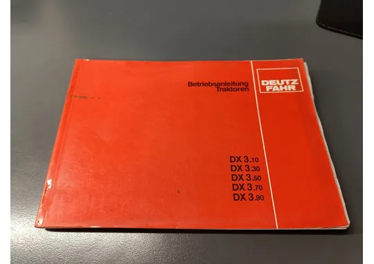 Deutz Fahr DX Traktorin ohjekirja saksankielinen / 3.10, 3.30, 3.50, 3.70, 3.90