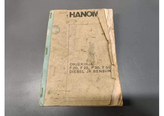 Hanomag F20, F25, F30, F35 ohjekirja / diesel ja bensa