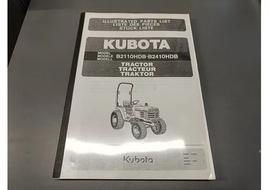Kubota ruohonleikkuriin varaosaluettelo / B2110HDB, BN2410HDB