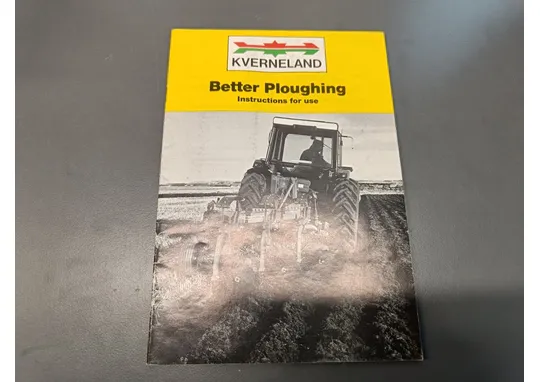 Kverneland Better Ploughing / Käyttöohjekirja
