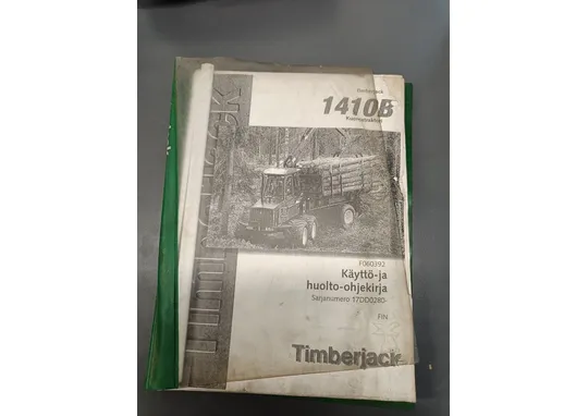 Timberjack kuormatraktori 1410B / 17DD0280- käyttö- ja huolto-ohjekirja