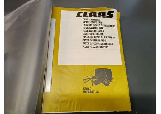 Claas Rollant 46 / Varaosaluettelo