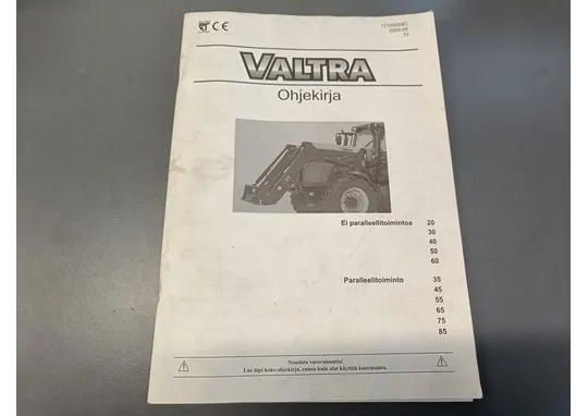 Valtra paralleelitoiminolla ja ilman / Etukuormaajan ohjekirja