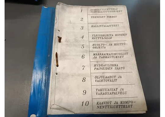 Ponsse HS10 harvesterin / Käyttö ja huolto