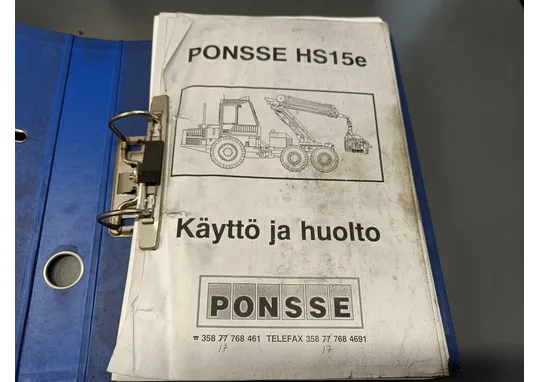Ponsse HS15e harvesterin / Käyttö ja huolto (kansio)