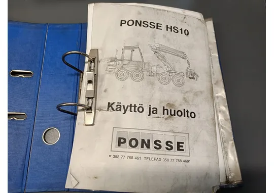 Ponsse HS10 harvesterin / Käyttö ja huolto (kansio)