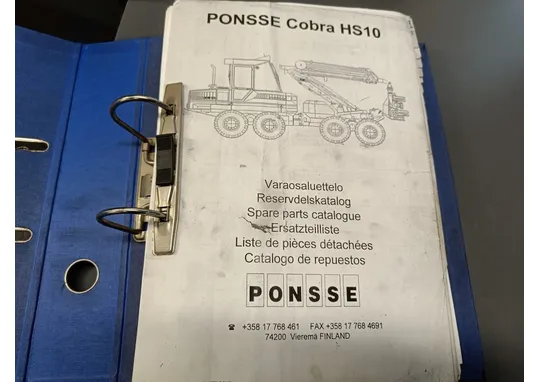 Ponsse Cobra HS10 / Harvesterin varaosakirja (1 kansio)