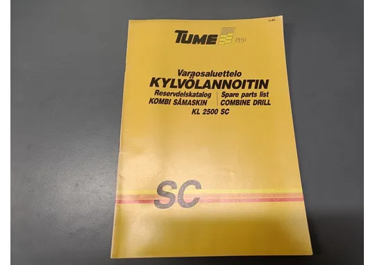 Tume kylvölannoittimen KL2500SC / Varaosaluettelo