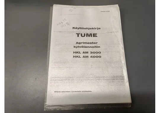 Tume Agrimaster kylvölannoittimen / HKL AM3000 ja HKL AM4000 käyttöohjekirja