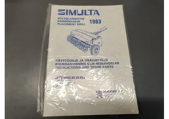 Simulta kylvölannoittimen 1983 / Käyttöohje ja osaluettelo