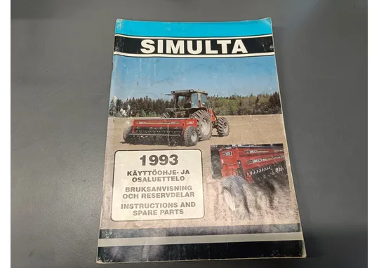 Simulta kylvölannoittimen 1993 / Käyttöohje ja osaluettelo