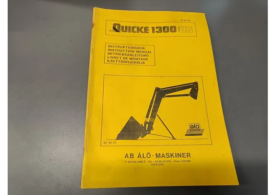Quicke 1300 US / Käyttöohjekirja